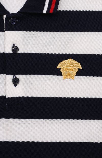 Хлопковое поло VERSACE, арт. 1000126/1A09735/8A-14A, фото 3