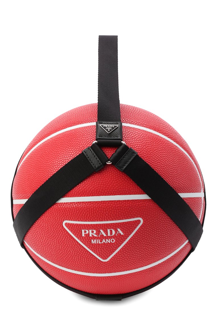 Женского мяч PRADA красного цвета, арт. 2XD007-2DTK-F0011 | Фото 1 (Материал: Натуральная кожа; Нос: Не проставлено; Региональные ограничения белый список (Axapta Mercury): Не проставлено)