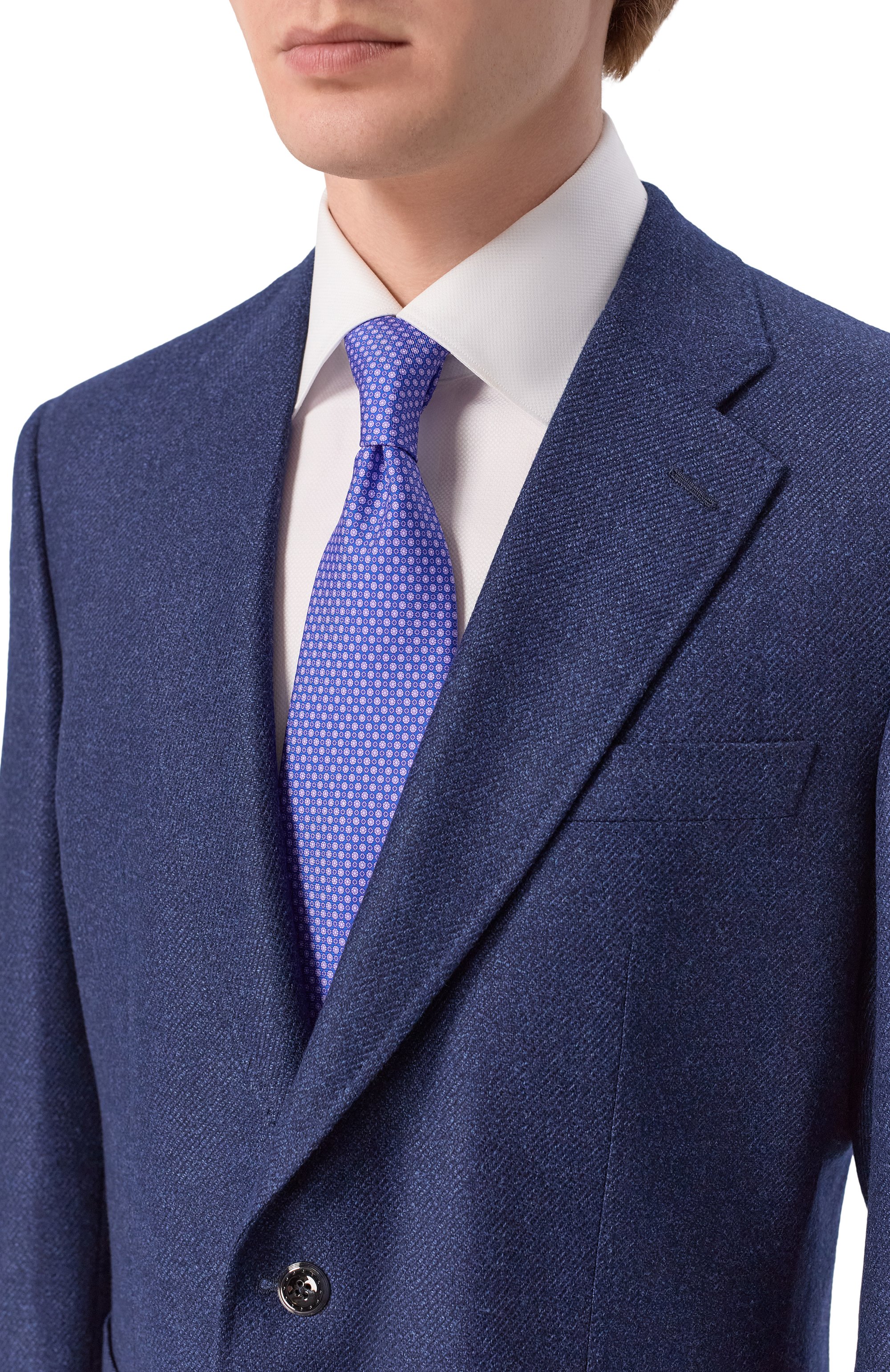 Шелковый комплект из галстука и платка STEFANO RICCI, арт. DH/59100, фото 2