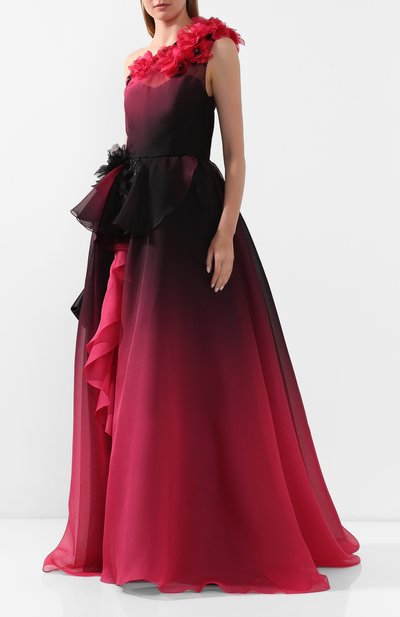 Шелковое платье MARCHESA, арт. M29813, фото 2