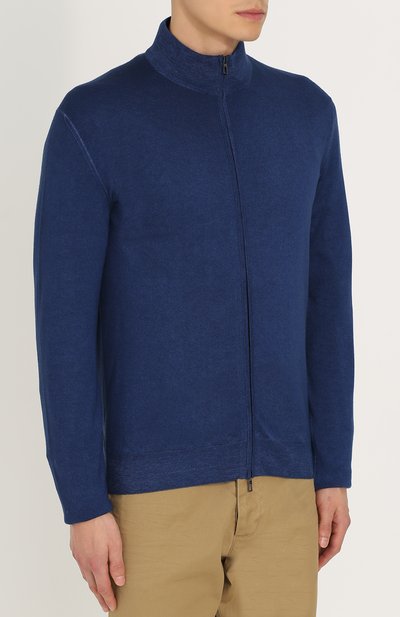 Кашемировый кардиган на молнии с воротником-стойкой LORO PIANA, арт. FAG3520, фото 3