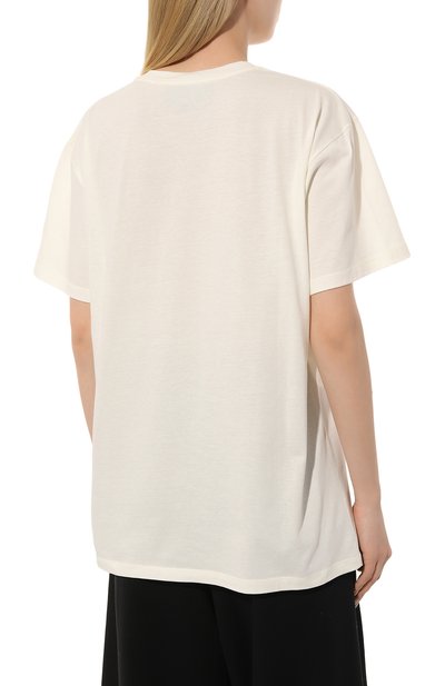 Хлопковая футболка GUCCI белого цвета по цене 56160 руб., арт. 615044 XJDOH, фото 4 Хлопковая футболка GUCCI, арт. 615044 XJDOH, фото 4