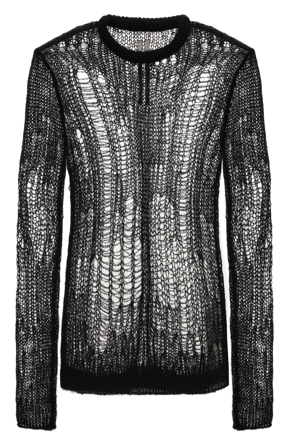 Пуловер RICK OWENS черного цвета по цене 73650 руб., арт. R001B4632/KNETMH, фото 1 Пуловер RICK OWENS, арт. R001B4632/KNETMH, фото 1