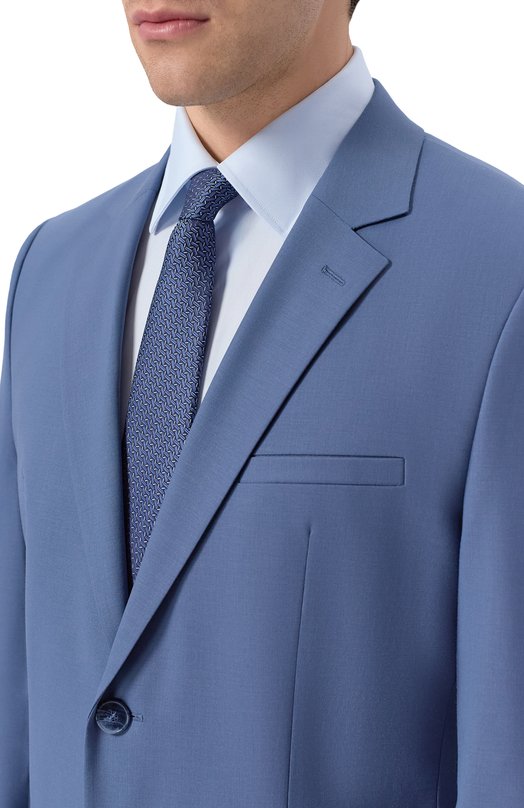 Шелковый галстук Canali 18/HJ04557 Синий  18/HJ04557 Фото 2