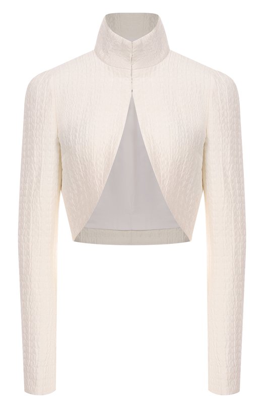 Шелковый жакет Alaia AA9V1146W097B Кремовый AA9V1146W097B