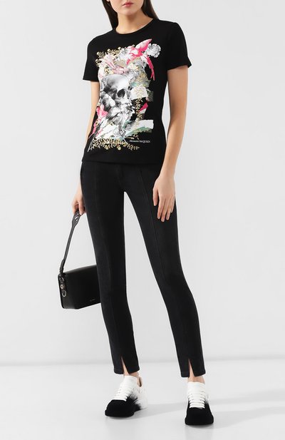 Хлопк овая футболка ALEXANDER MCQUEEN, арт. 585789/QZAAA, фото 2