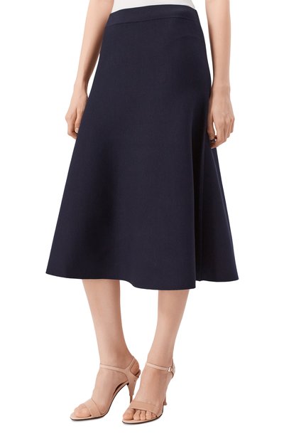 Юбка из вискозы MAX MARA STUDIO синего цвета по цене 46050 руб., арт. GIUSY, фото 3 Юбка из вискозы MAX MARA STUDIO, арт. GIUSY, фото 3