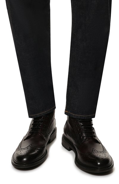 Кожаные ботинки PANTANETTI бордового цвета по цене 54450 руб., арт. 15831E/SHIVER, фото 3 Кожаные ботинки PANTANETTI, арт. 15831E/SHIVER, фото 3