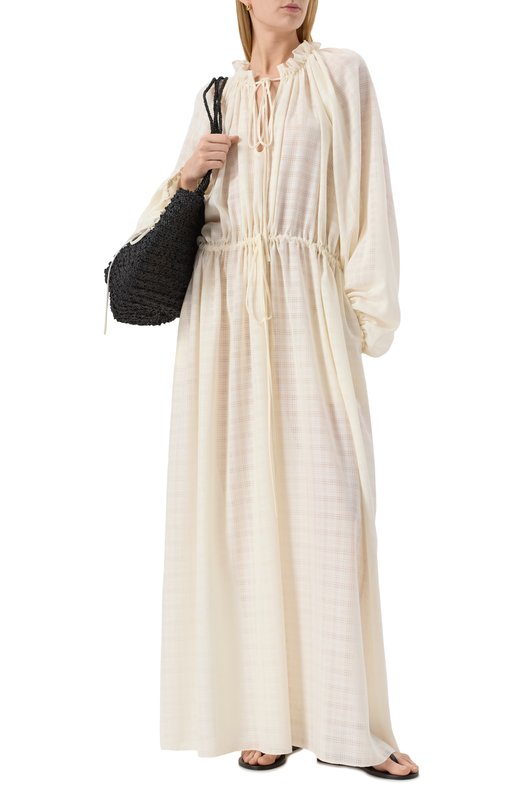 Платье из вискозы и шерсти Vika Gazinskaya SS25-13245 Кремовый  SS25-13245 Фото 2