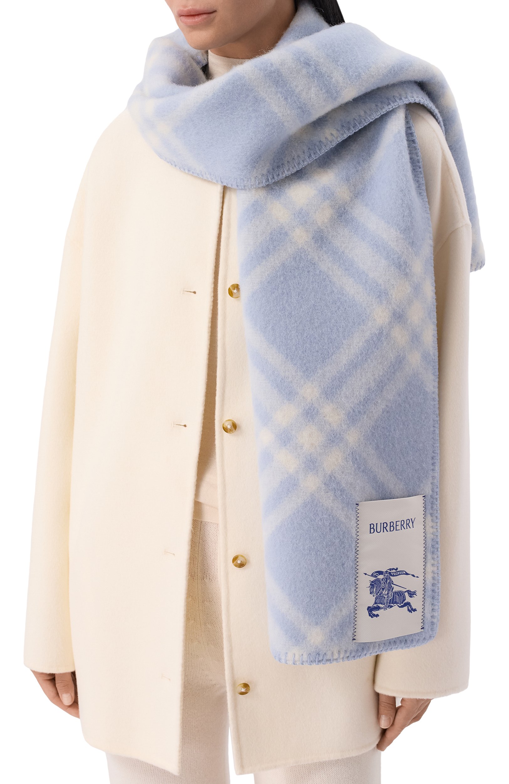 Шерстяной шарф BURBERRY, арт. 8125830, фото 2