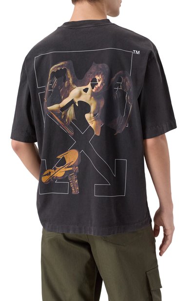 Хлопковая футболка OFF-WHITE, арт. 0MAA120F25JER00V, фото 4