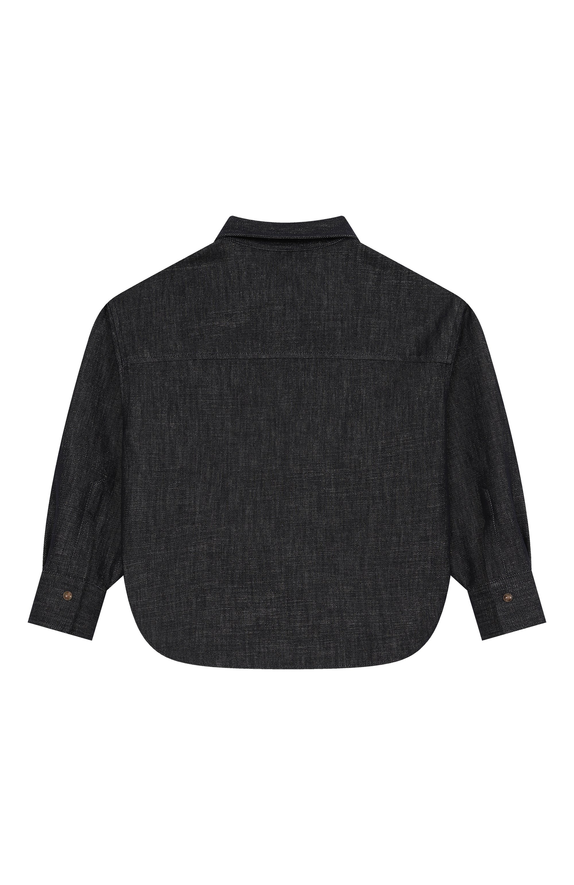 Джинсовая рубашка BRUNELLO CUCINELLI темно-синего цвета по цене 51950 руб., арт. BB148C404A, фото 2 Джинсовая рубашка BRUNELLO CUCINELLI, арт. BB148C404A, фото 2