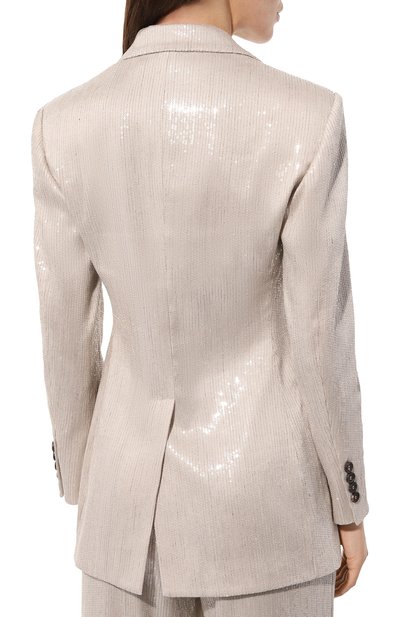 Жакет с отделкой пайетками BRUNELLO CUCINELLI, арт. MB9512185, фото 4