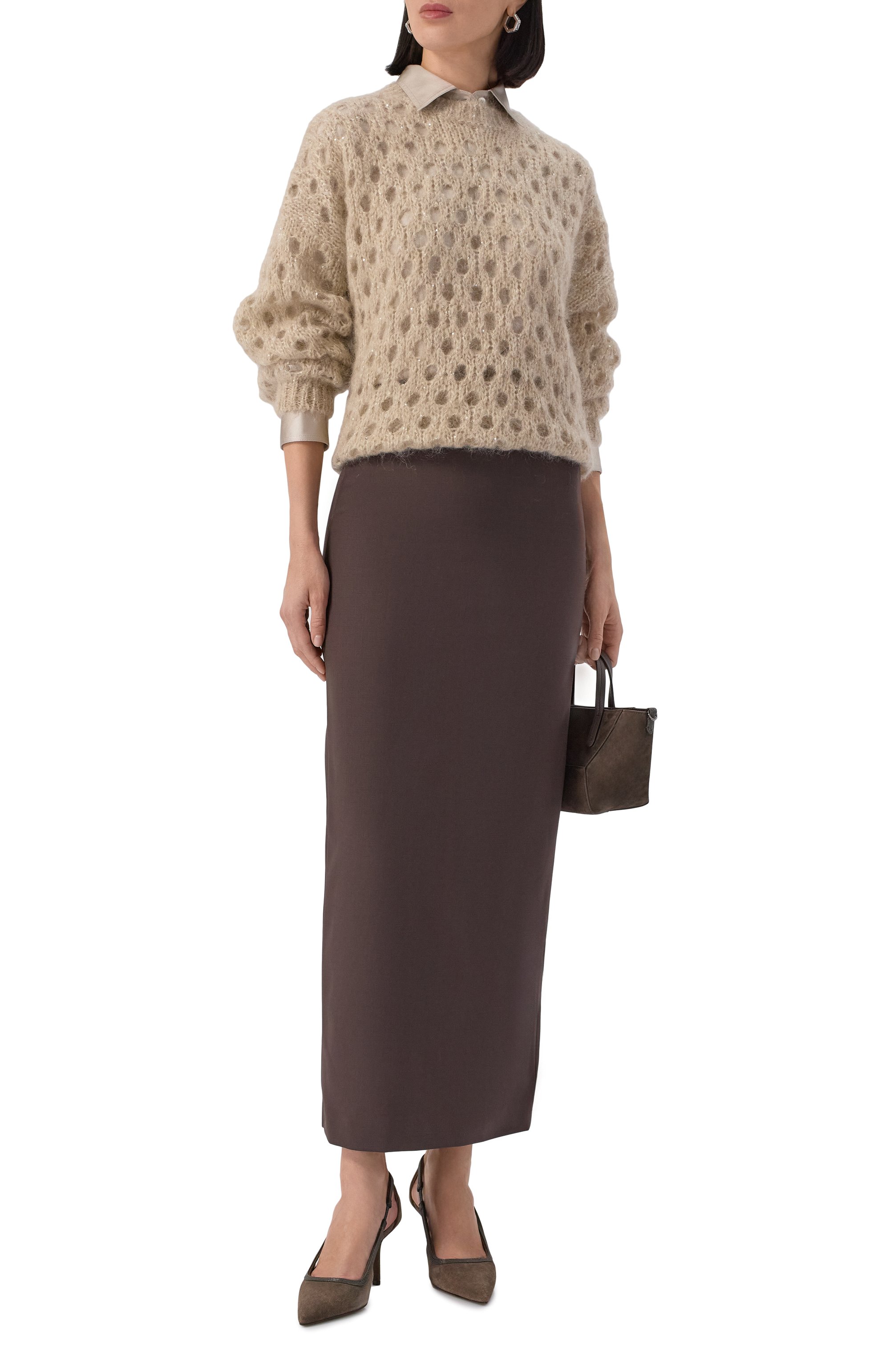 Шерстяная юбка BRUNELLO CUCINELLI, арт. MPW07G3882, фото 2