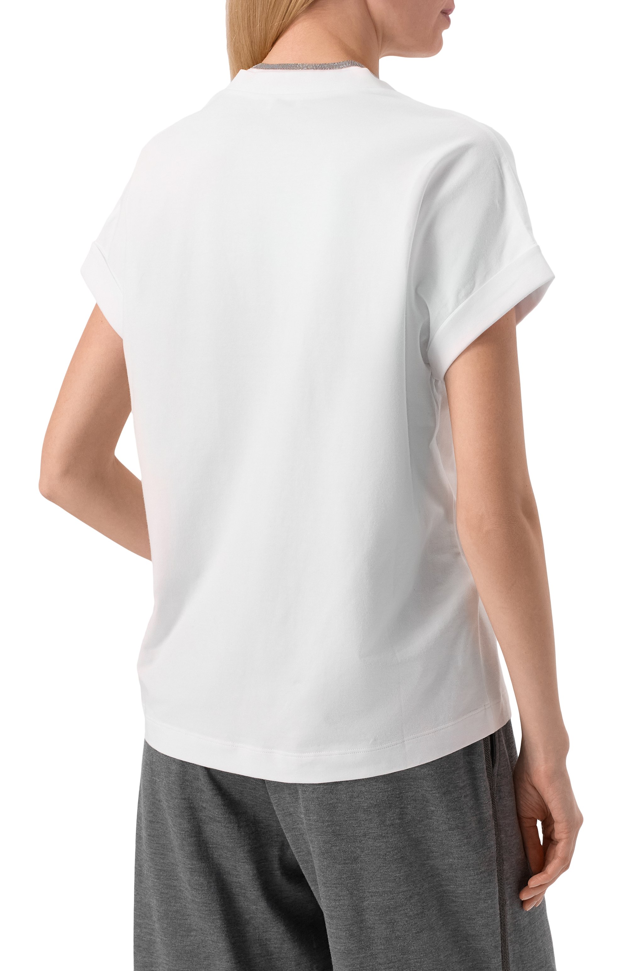 Хлопковая футболка BRUNELLO CUCINELLI, арт. M0T18BD222, фото 4