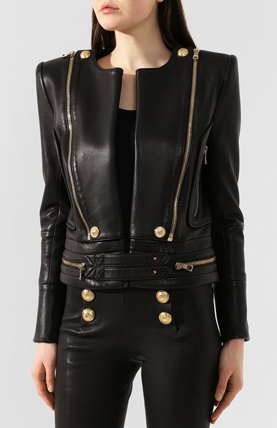 Кожаная куртка BALMAIN, арт. RF18891/L053, фото 3