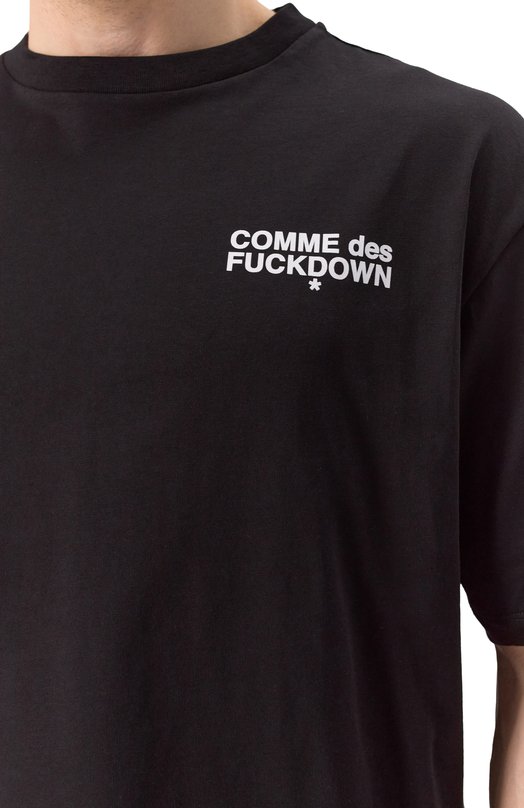 Хлопковая футболка Comme des Fuckdown CFABM01542 Чёрный  CFABM01542 Фото 5