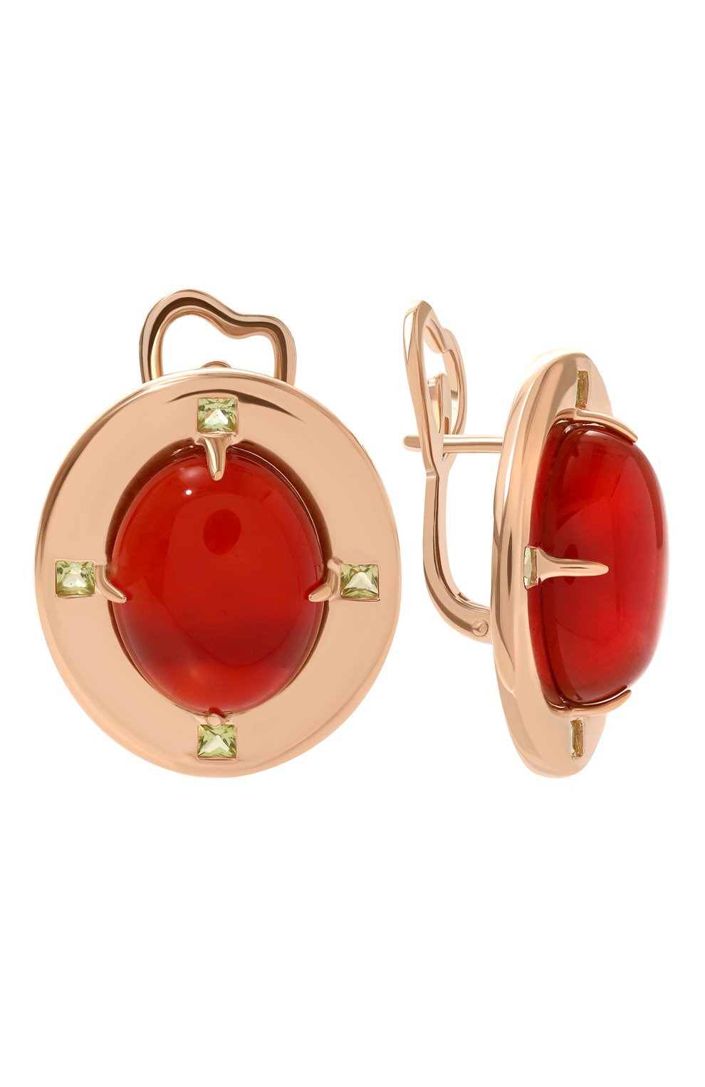Серьги с сердоликом и хризолитами MOONKA, арт. ai-bg-ser-sr, фото 1