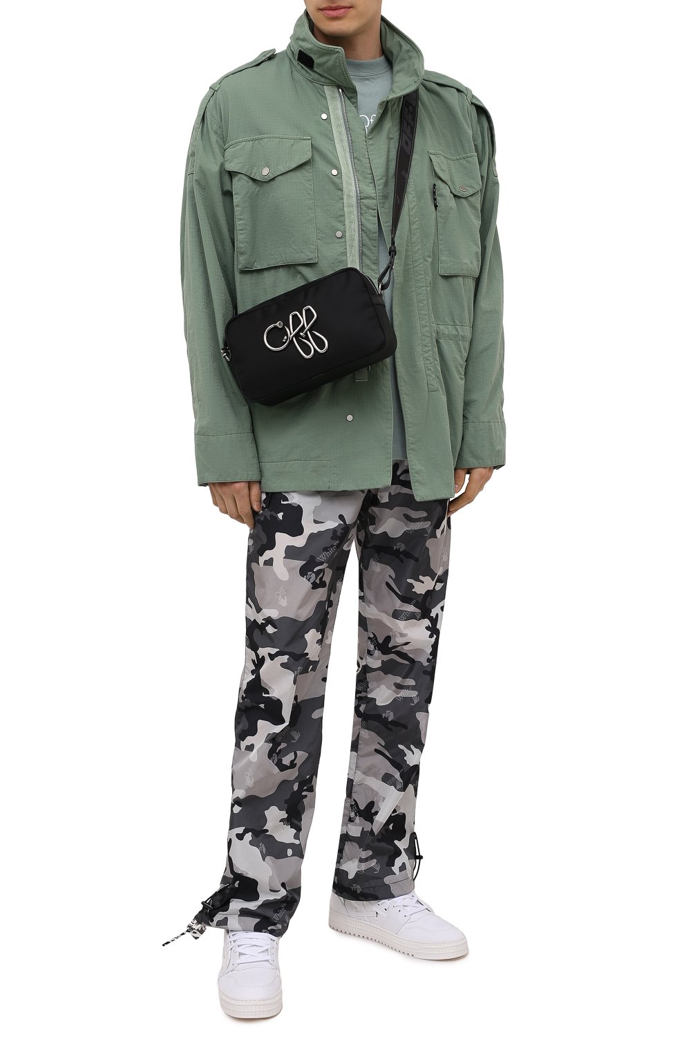 Текстильная сумка OFF-WHITE черного цвета по цене 133500 руб., арт. 0MNN017S21FAB001, фото 2 Текстильная сумка OFF-WHITE, арт. 0MNN017S21FAB001, фото 2