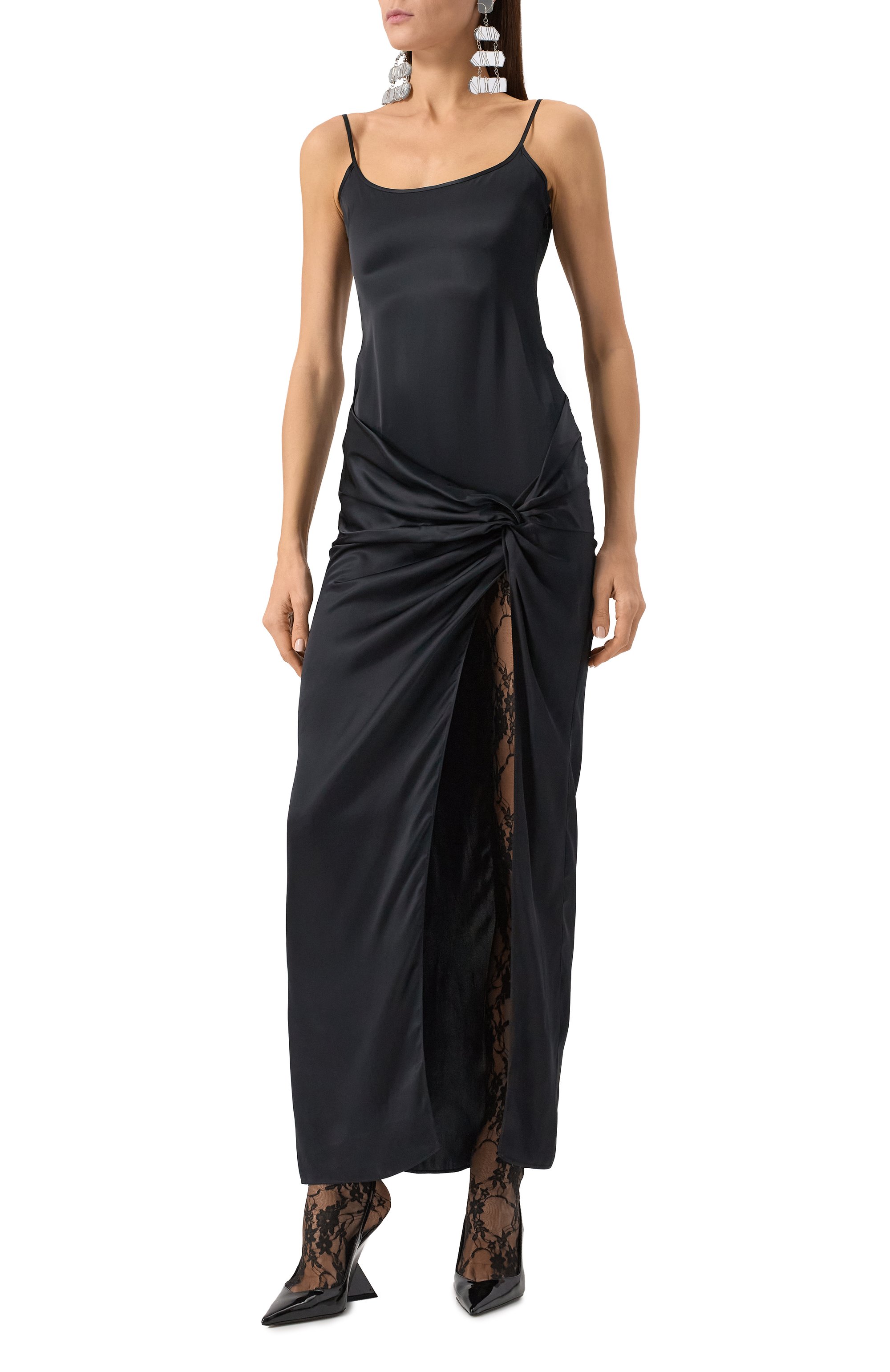 Атласное платье THE ATTICO, арт. 250WCW00184/VVV088AA, фото 3