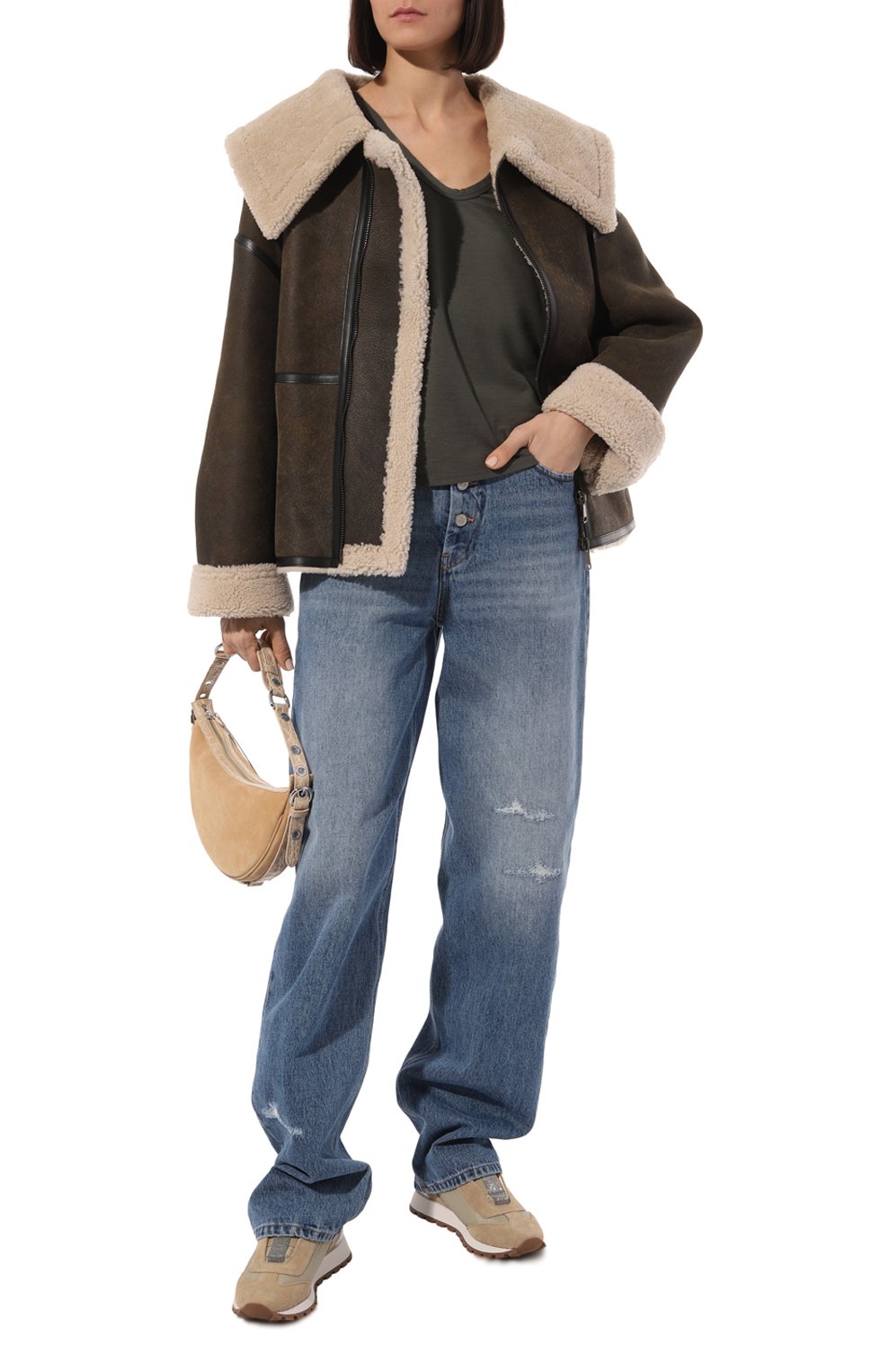 Комбинированные кроссовки BRUNELLO CUCINELLI, арт. MZSFGB1118, фото 2