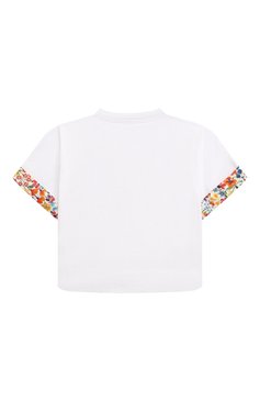 Детский костюм из топа и шорт IL GUFO разноцветного цвета, арт. P24DP426C4119/2A-4A | Фото 3 (Материал сплава: Проставлено; Драгоценные камни: Проставлено; Материал внешний: Хлопок; Рукава: Короткие; Кросс-КТ: костюм)