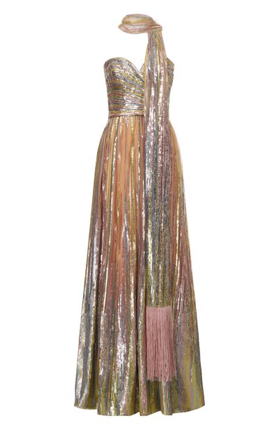 Женское платье с отделкой пайетками ELIE SAAB, арт. D1017NR26/YA060