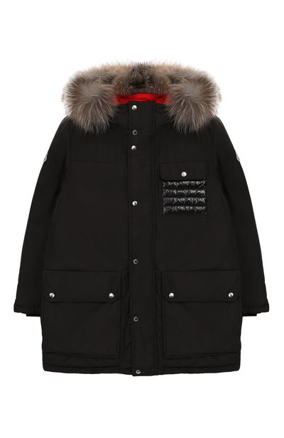 Пуховая куртка с меховой отделкой MONCLER ENFANT, арт. D2-954-42349-25-57244/4-6A, фото 1