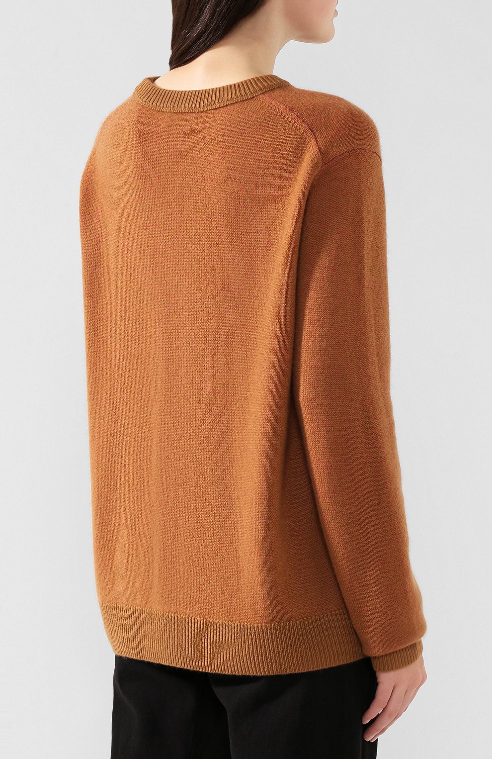 Кашемировый пуловер ACNE STUDIOS коричневого цвета по цене 42850 руб., арт. C60013/W, фото 4 Кашемировый пуловер ACNE STUDIOS, арт. C60013/W, фото 4