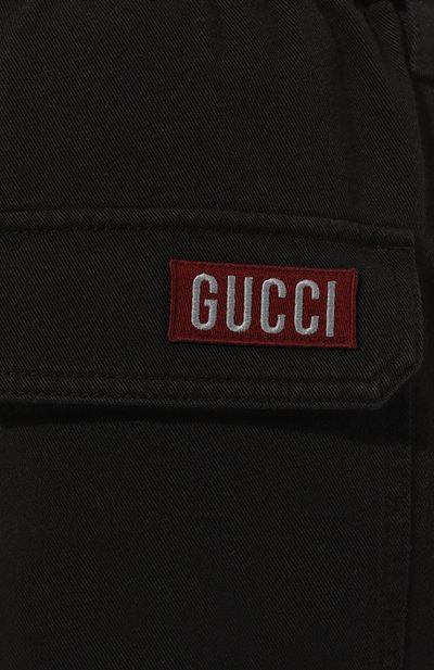 Хлопковые брюки GUCCI черного цвета по цене 112320 руб., арт. 669643 XDBSO, фото 5 Хлопковые брюки GUCCI, арт. 669643 XDBSO, фото 5