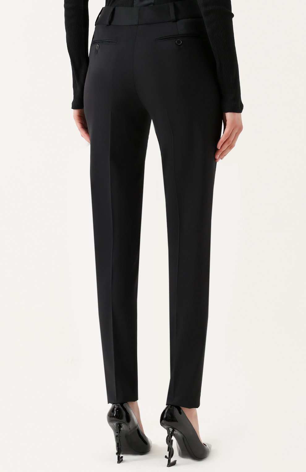 Брюки прямого кроя со стрелками SAINT LAURENT, арт. 468583/Y174Q, фото 4