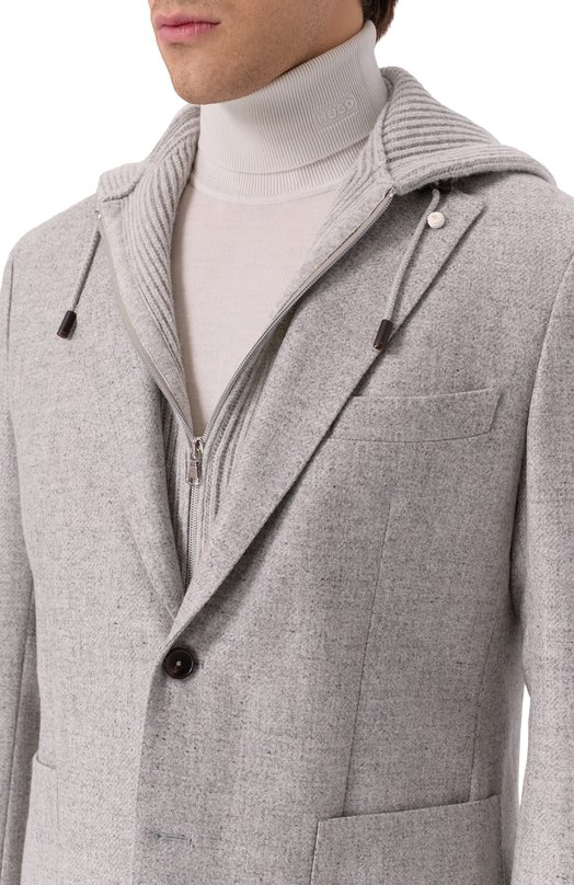 Шерстяной пиджак L.B.M. 1911 2594/52507 Серый  2594/52507 Фото 6