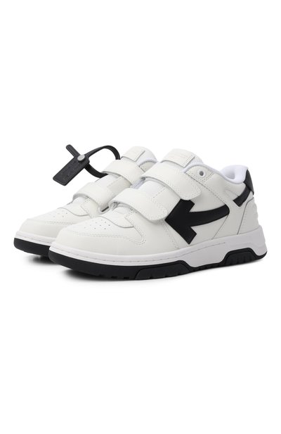 Комбинированные кеды out of office OFF-WHITE, арт. 0BIA008C99LEA002