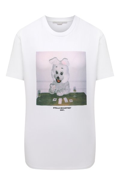 Женская хлопковая футболка STELLA MCCARTNEY, арт. 381701/S0W63