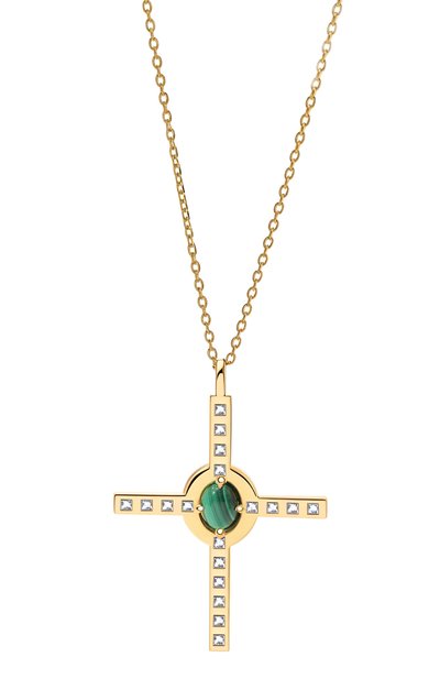 Подвеска-крест с малахитом и аметистами ai MOONKA, арт. ai-bg-nlc-mal, фото 3