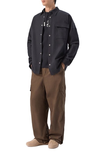 Хлопковая рубашка PALM ANGELS, арт. PMES044S26FAB001, фото 2