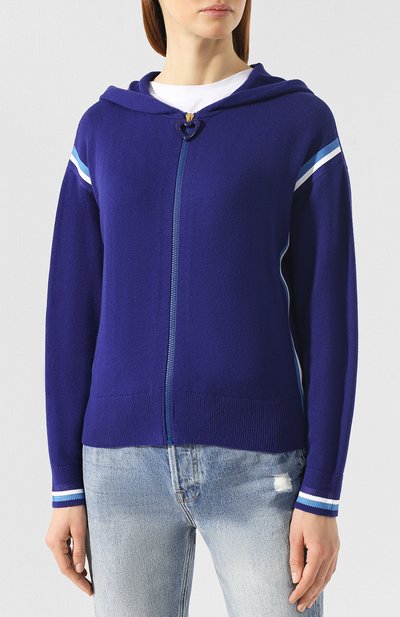 Кардиган из смеси хлопка и кашемира ESCADA SPORT фиолетового цвета по цене 38100 руб., арт. 5028423, фото 3 Кардиган из смеси хлопка и кашемира ESCADA SPORT, арт. 5028423, фото 3