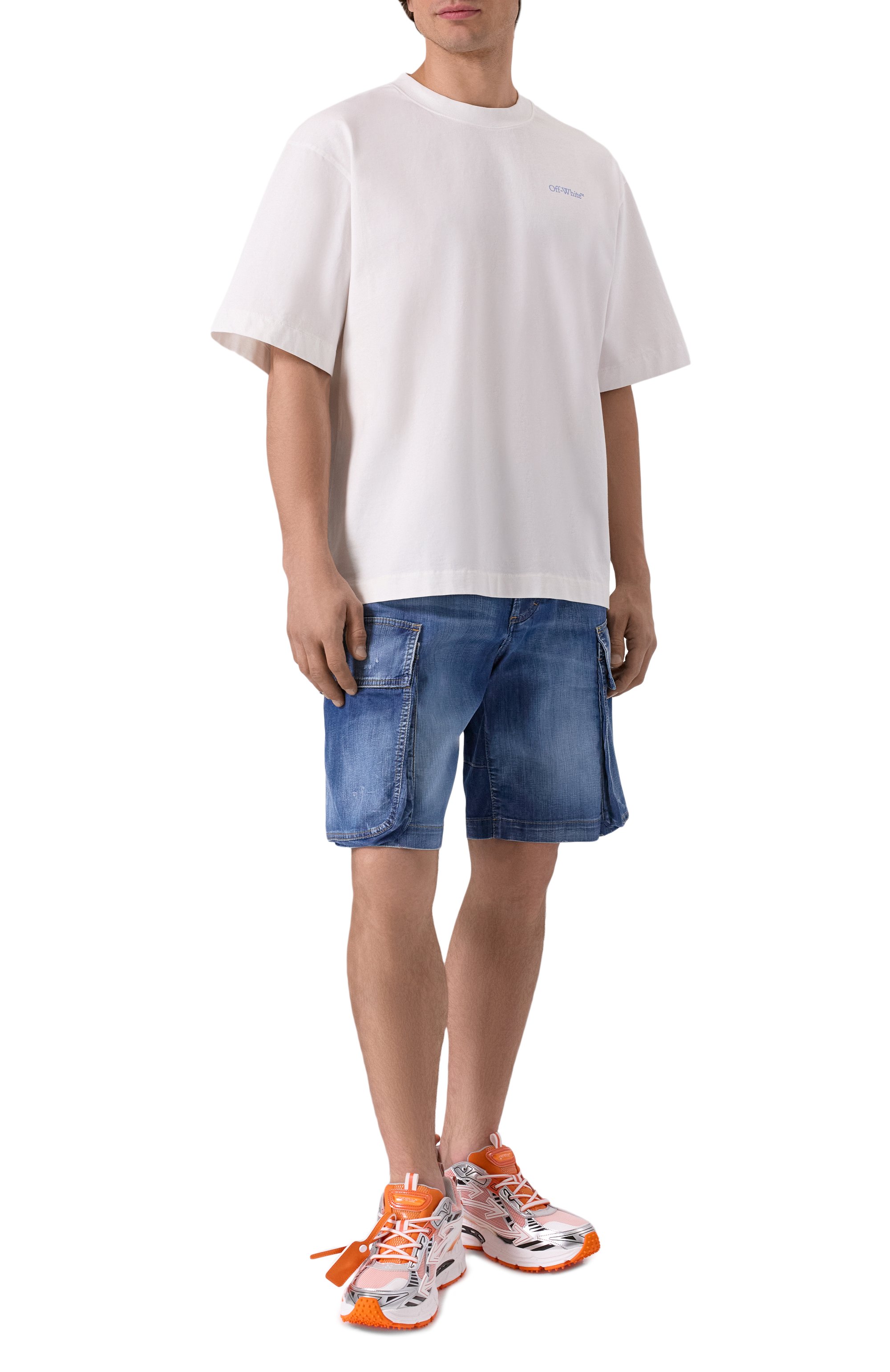 Комбинированные кроссовки be right back OFF-WHITE, арт. 0MIA295S25FAB005, фото 2