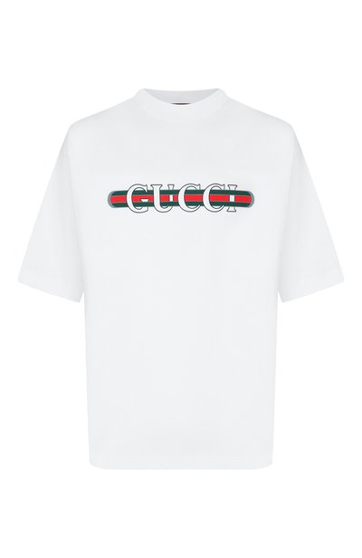 Мужская хлопковая футболка GUCCI, арт. 784361/XJGKB