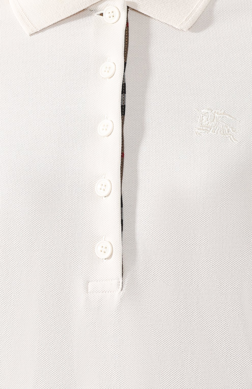 Хлопковое поло BURBERRY кремового цвета по цене 41650 руб., арт. 8004799, фото 5 Хлопковое поло BURBERRY, арт. 8004799, фото 5