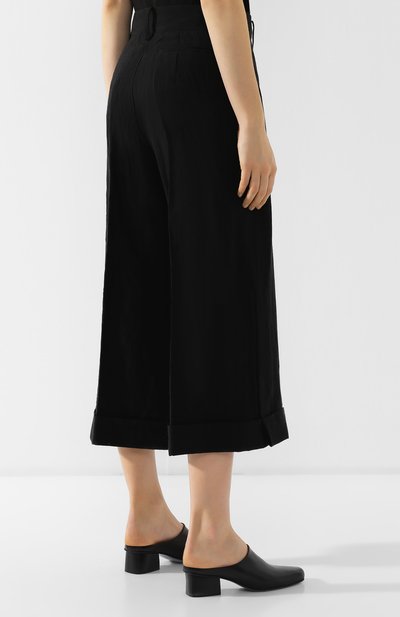 Льняные брюки YOHJI YAMAMOTO черного цвета по цене 69500 руб., арт. FZ-P52-300, фото 4 Льняные брюки YOHJI YAMAMOTO, арт. FZ-P52-300, фото 4