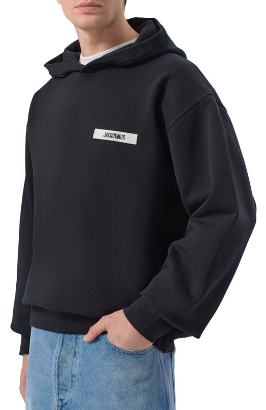 Хлопковое худи Jacquemus 25EH0M00247/AJ00126 Чёрный  25EH0M00247/AJ00126 Фото 3