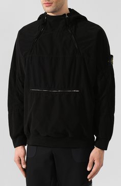 Мужская анорак STONE ISLAND черного цвета, арт. 711543031 | Фото 3 (Длина (верхняя одежда): Короткие; Материал подклада: Синтетический материал; Материал внешний: Синтетический материал; Мужское Кросс-КТ: Верхняя одежда; Рукава: Длинные; Кросс-КТ: Ветровка, Куртка, Легкая куртка; Статус проверки: Проверена категория; Драгоценные камни: Проставлено; Материал сплава: Проставлено; Стили: Кэжуэл)