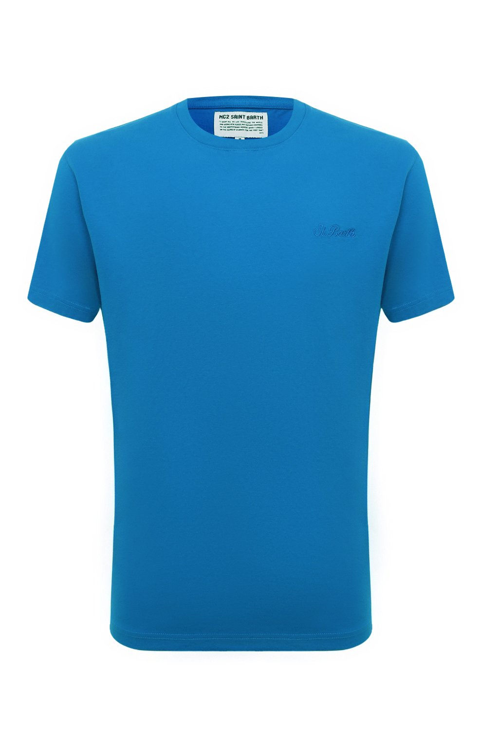 Хлопковая футболка MC2 SAINT BARTH синего цвета по цене 9550 руб., арт. STBM ARN0TT/ARN0001/MAYP57, фото 1 Хлопковая футболка MC2 SAINT BARTH, арт. STBM ARN0TT/ARN0001/MAYP57, фото 1