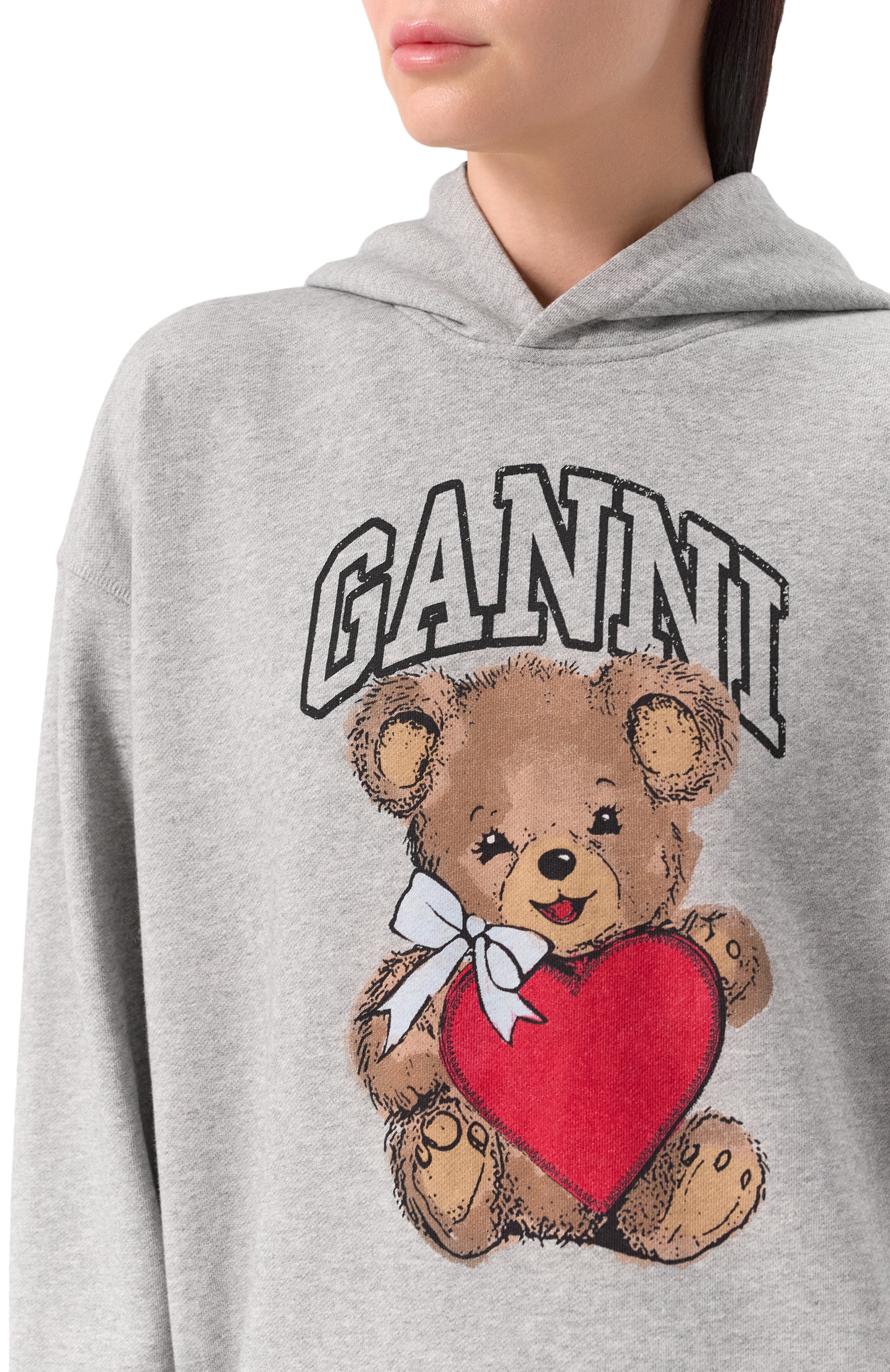 Хлопковое худи GANNI, арт. T4162, фото 5