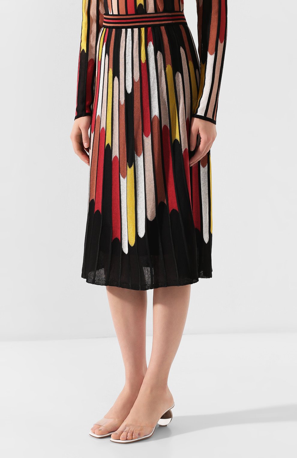 Юбка из смеси вискозы и хлопка M MISSONI разноцветного цвета по цене 44400 руб., арт. 2DH00055/2K001V, фото 3 Юбка из смеси вискозы и хлопка M MISSONI, арт. 2DH00055/2K001V, фото 3