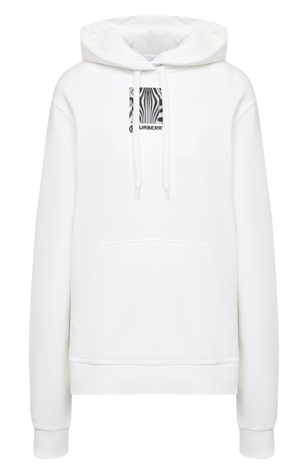 Хлопковое худи BURBERRY белого цвета по цене 96550 руб., арт. 8030769, фото 1 Хлопковое худи BURBERRY, арт. 8030769, фото 1