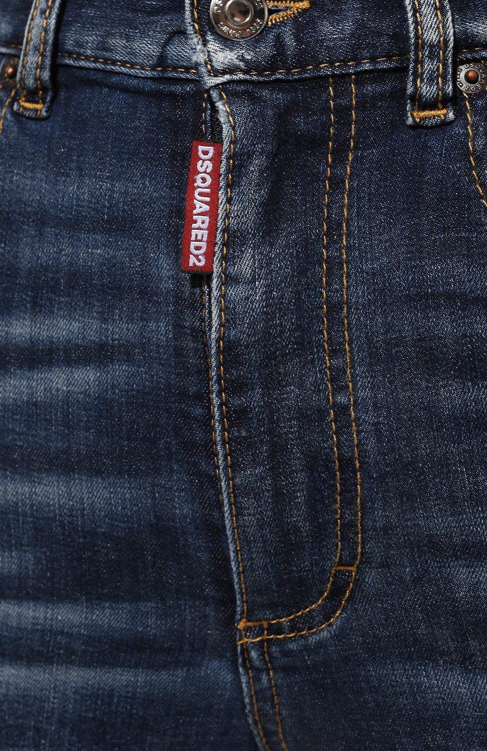 Джинсы DSQUARED2 синего цвета по цене 36200 руб., арт. S75LB0657/S30685, фото 5 Джинсы DSQUARED2, арт. S75LB0657/S30685, фото 5