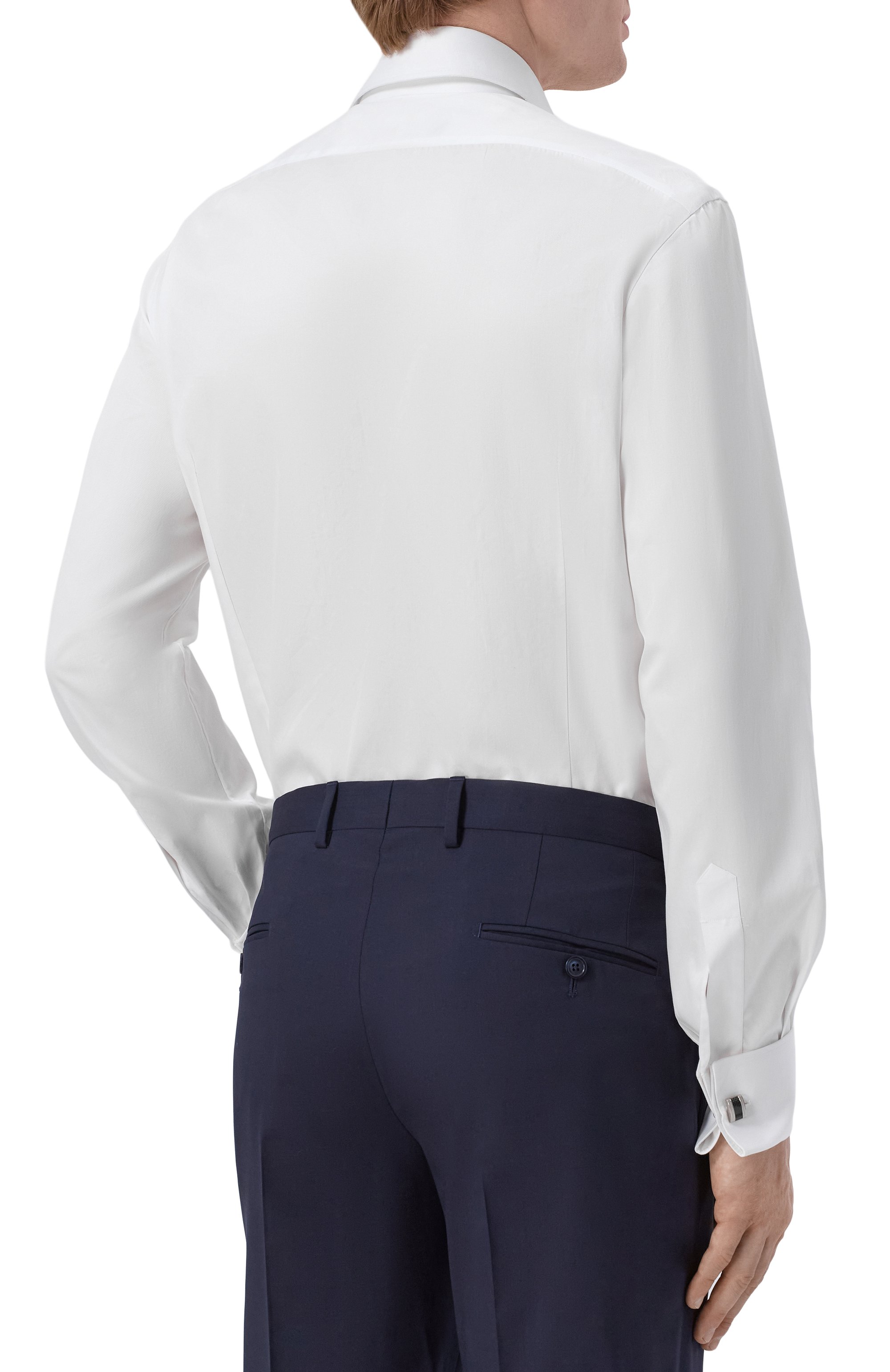 Хлопковая сорочка KITON белого цвета по цене 86500 руб., арт. UCCH09608, фото 4 Хлопковая сорочка KITON, арт. UCCH09608, фото 4