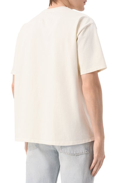 Хлопковая футболка RHUDE кремового цвета по цене 33950 руб., арт. RHPS25TT10012, фото 5 Хлопковая футболка RHUDE, арт. RHPS25TT10012, фото 5